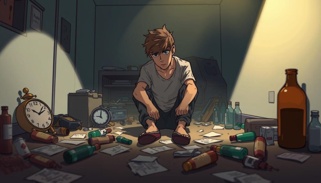 Dependência química e dificuldade de manter limites