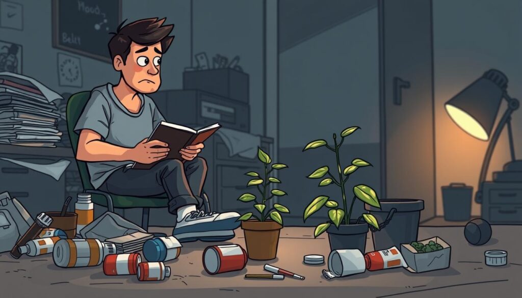 Dependência química e dificuldade de manter uma rotina saudável