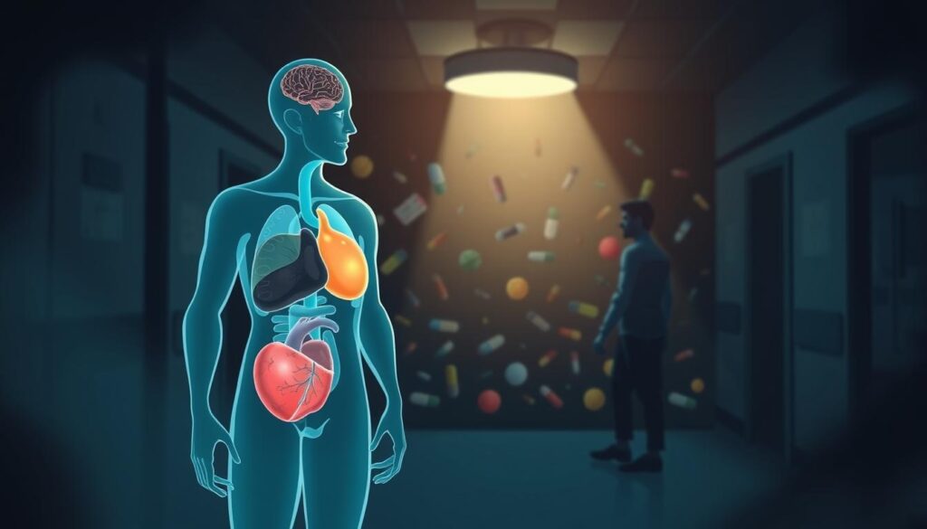 Drogas e danos ao fígado, coração e cérebro