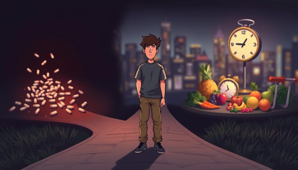 Drogas e dificuldade de manter hábitos saudáveis